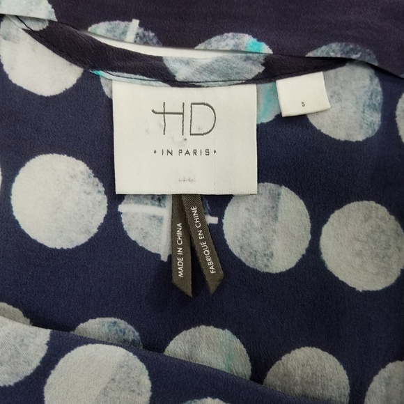 Anthropologie Moonphase silk blouse cutout blue S - Picture 8 of 8